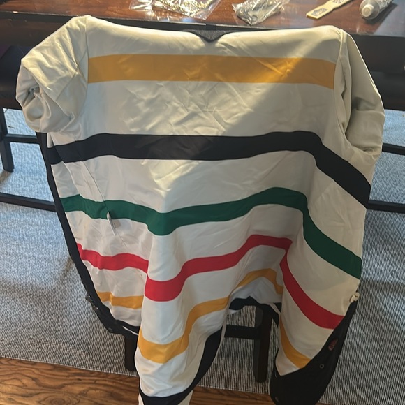 Pendleton Black Pea Coat with Striped Lining - Picture 6 of 9